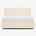 Кровать Perrino Фьюджи (Wool beige, 120х190, ножки 5 см хром, решетка Стандарт, без ящика)